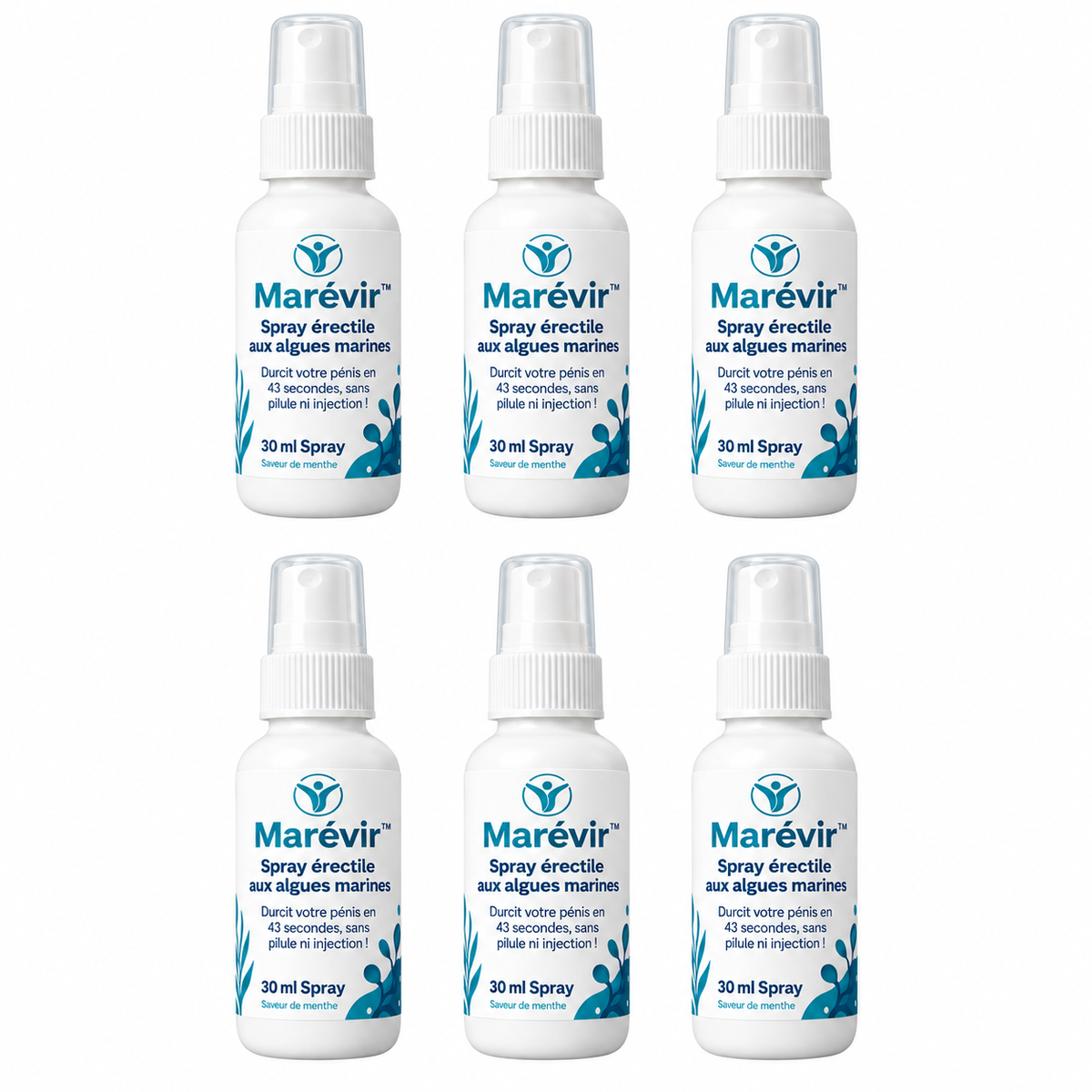 Marévir™ Spray Érecteur aux Algues Marines | Durcit votre pénis en 43 secondes, sans pilule ni injection!