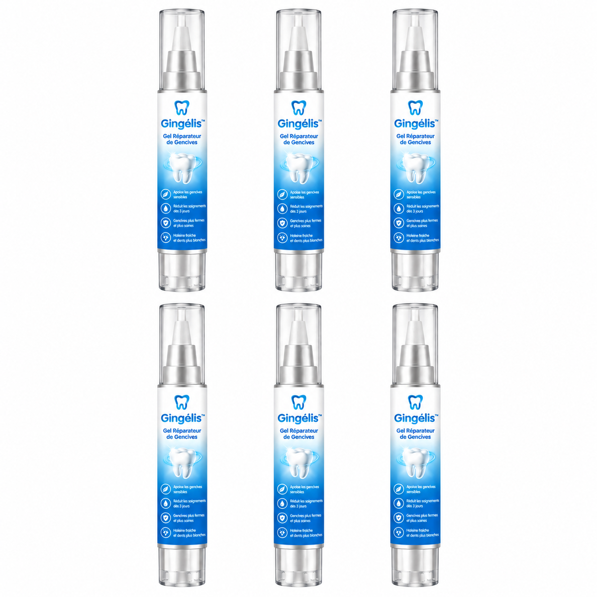 Gingélis™ Gel Réparateur de Gencives | Restaure vos gencives et blanchit vos dents en seulement 3 jours !