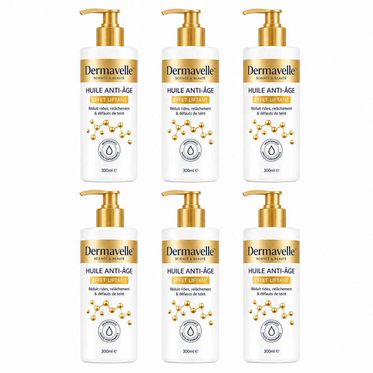 Dermavelle™ Huile Anti-Âge | Lifte votre peau et élimine le relâchement jusqu’à 98 % en seulement 24 heures !