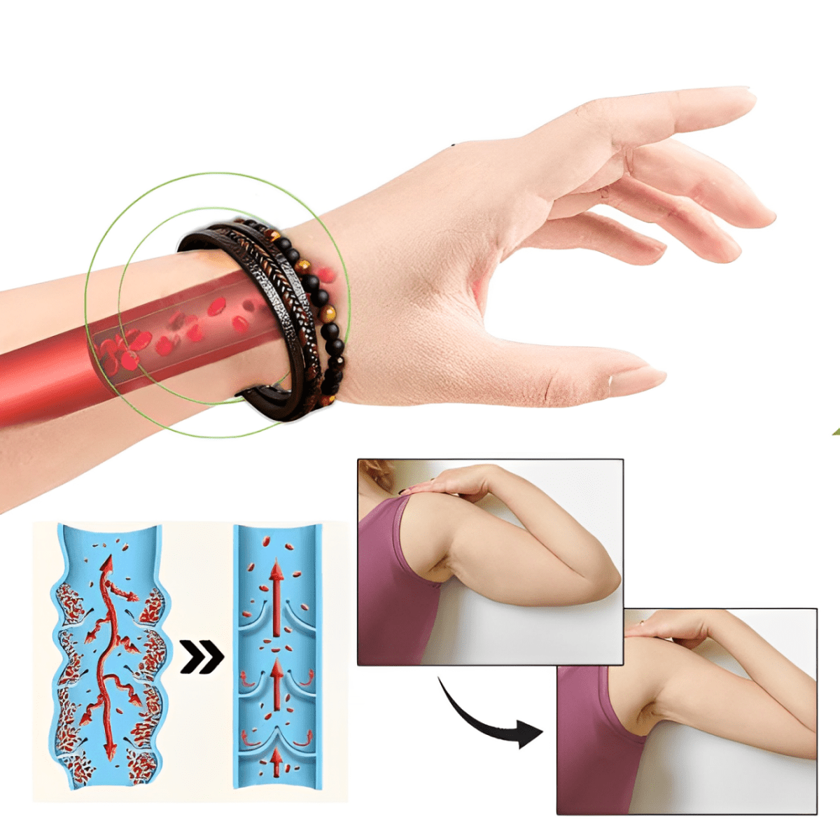 Sculptra™ Bracelet de Détoxificatio Magnétique | Élimine la graisse et détoxifie en un instant!
