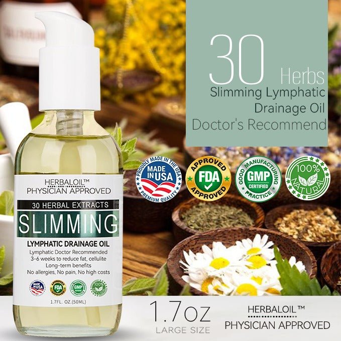 HerbalOil™ Huile Amincissante Lymphatique aux 30 Herbes | Efface Rides et Cellulite, Lifte Votre Peau en Seulement 5 Minutes!