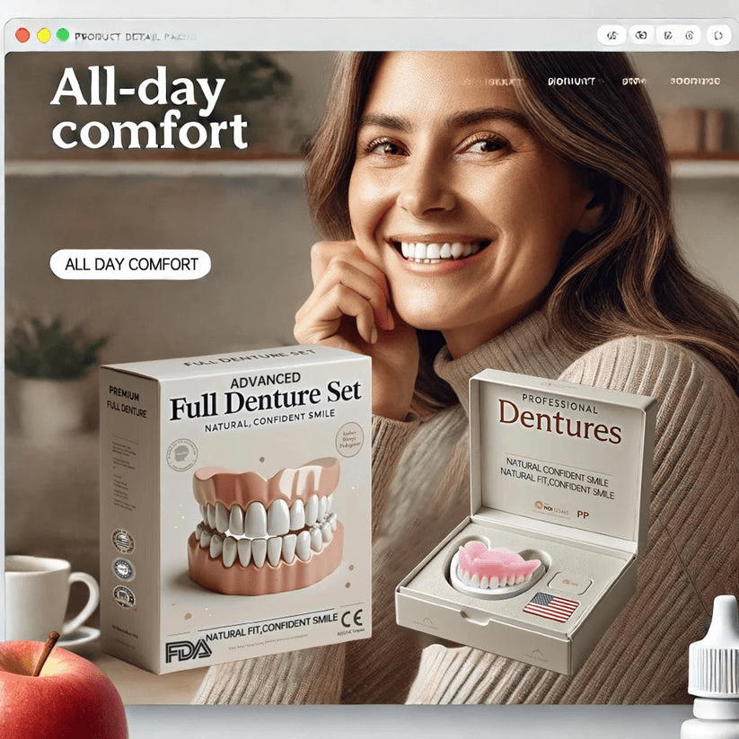 SmilePerfect™ Dentiers Premium Confort | Offrez-vous un sourire parfait instantanément!