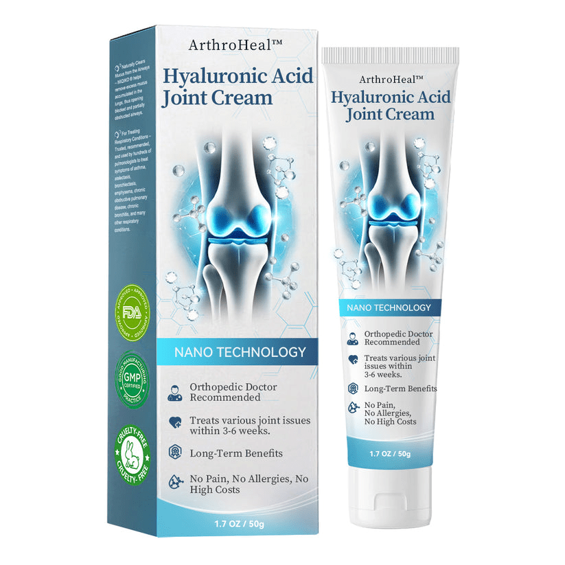 ArthroHeal™ Crème réparatrice pour les articulations à base d'acide hyaluronique | Soulage les articulations en 10 minutes!