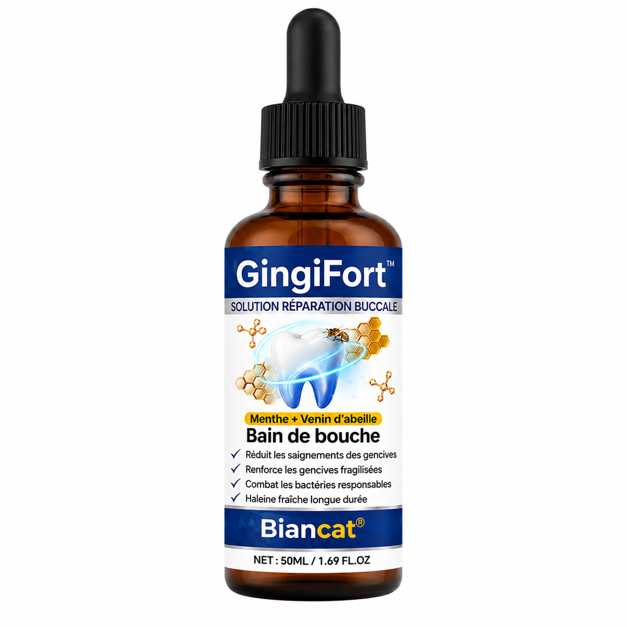 GingiFort™ Solution Réparation Buccale | Stoppez le déchaussement et renforcez vos gencives en quelques jours !