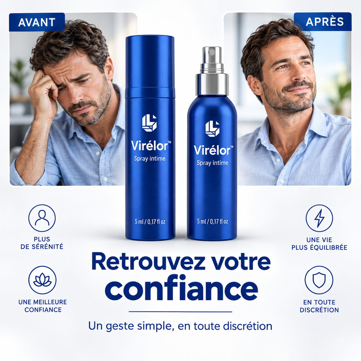 Virélor™ Spray Érection Immédiate | Durcit Votre Pénis en 5 Minutes, Même Après 60 Ans!
