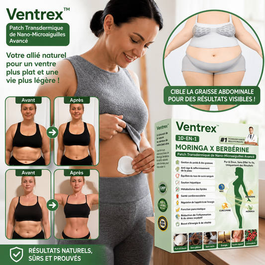 Ventrex™ Patch Minceur | Affinez votre ventre et raffermissez votre silhouette dès 7 jours, sans régime strict !