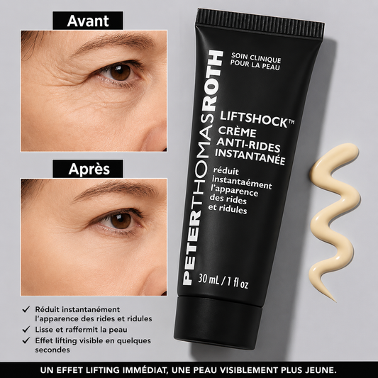LiftShock™ Crème Anti-rides Instantanée | Efface rides, poches et cernes en 1 minute !