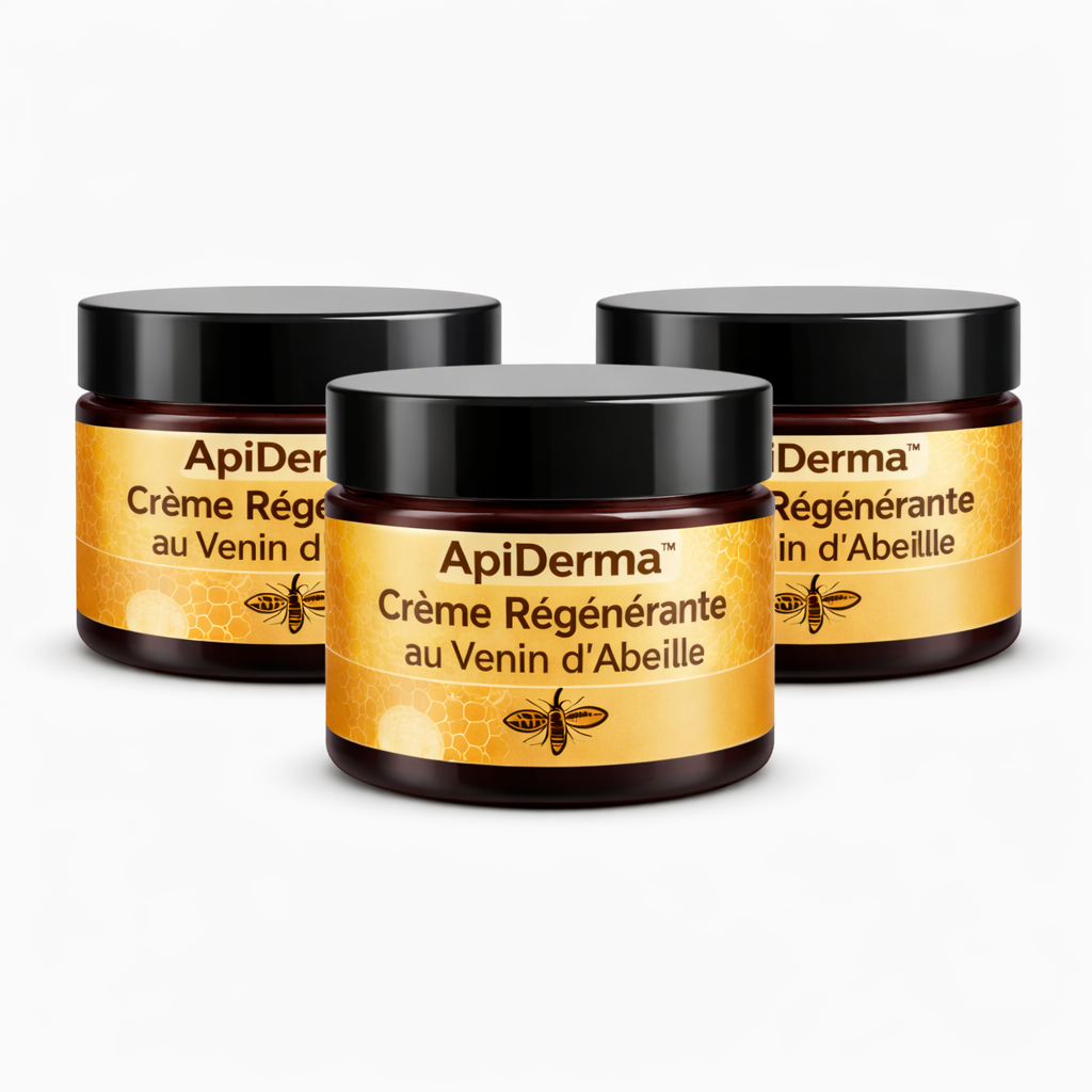 ApiDerma™ Crème Régénérante au Venin d’Abeille | Réparez votre peau et effacez les signes de l’âge en 3 minutes !