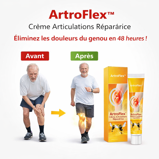 ArtroFlex™ Crème Articulations Réparatrice | Éliminez les douleurs du genou en 48 heures !