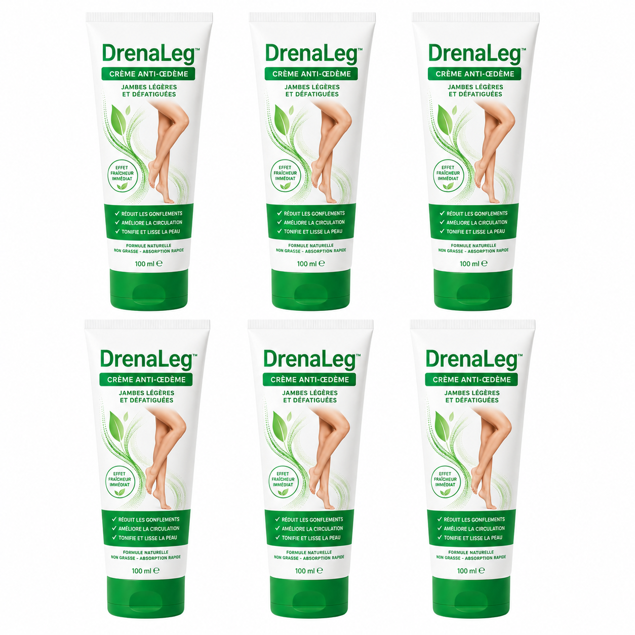 DrenaLeg™ Crème Anti-Œdème | Éliminez les gonflements et retrouvez des jambes légères dès 24h !
