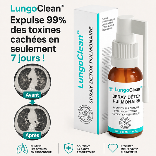 LungoClean™ Spray Détox Pulmonaire | Expulse 99% des toxines cachées en seulement 7 jours!
