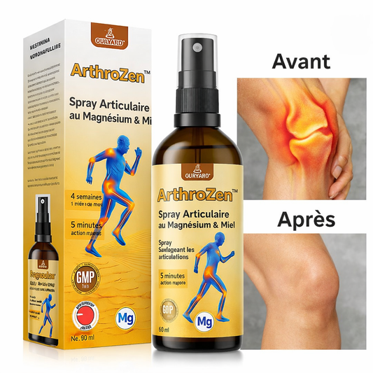 ArthroZen™ Spray Articulaire au Magnésium & Miel | Retrouvez des articulations souples en 10 minutes !