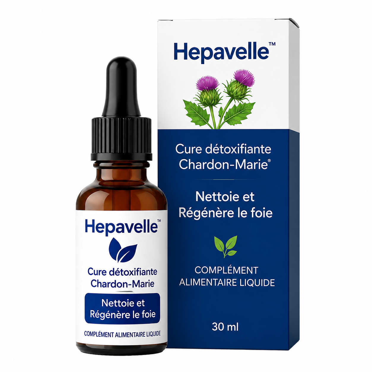 Hepavelle™ Gouttes Foie Détox Ultra-Concentrées | Décrassez votre foie et déclenchez une perte de 5 kg en 7 jours !