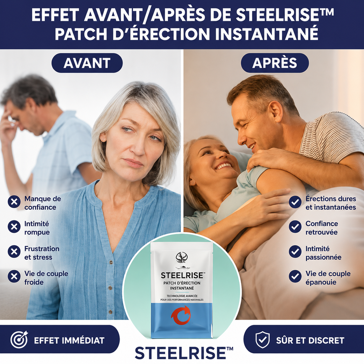 SteelRise™ Patch d’Érection Instantanée | Dure comme de l’acier en 5 minutes, sans pilules ni injections!