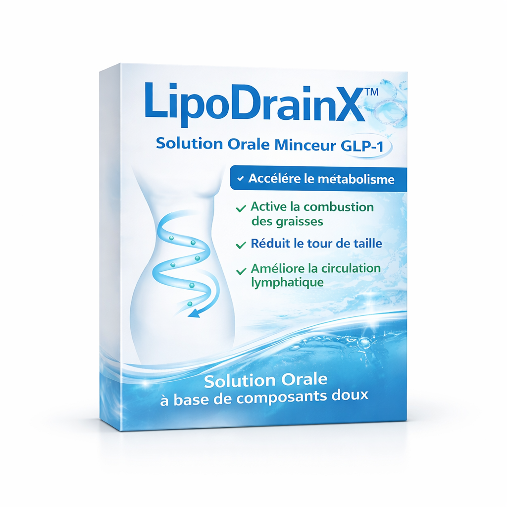LipoDrainX™ Solution Orale Minceur GLP-1 | Fait fondre le gras, régénère vos organes et libère vos articulations en 10 minutes chrono !