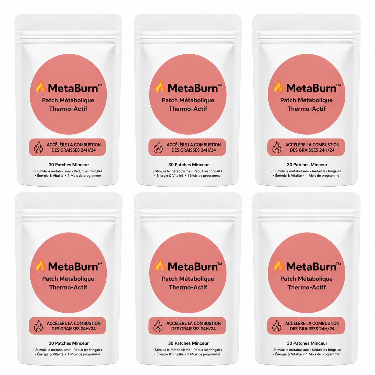 MetaBurn™ Patch Métabolique Thermo‑Actif | Faites fondre 10kg de graisse en 30 jours sans régime !