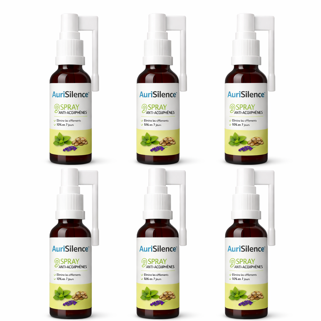 AuriSilence™ Spray Anti-Acouphènes à Action Rapide | Faites taire les sifflements en 7 jours !
