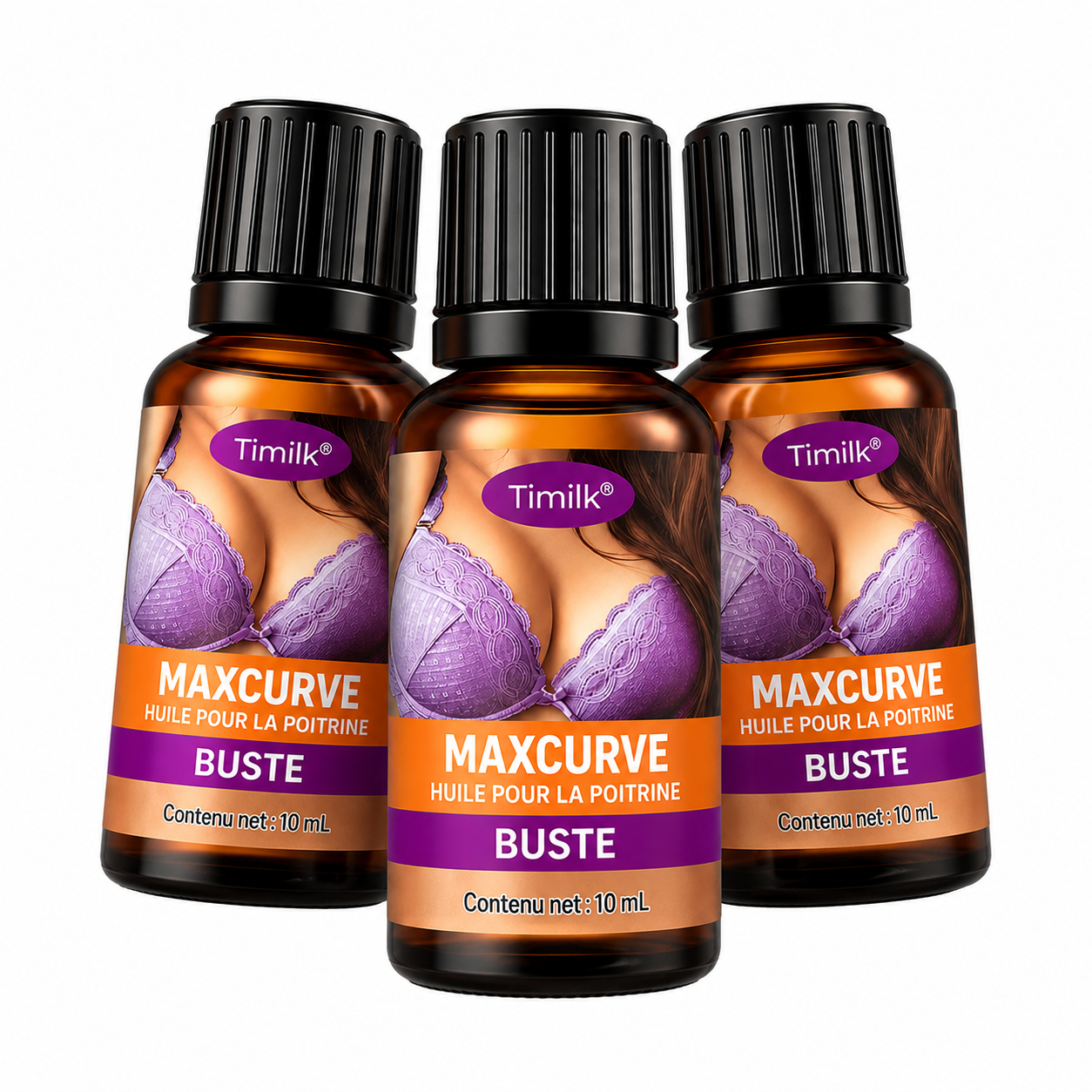 SeinLift™ Huile Raffermissante Poitrine | Remontez, galbez et repulpez votre poitrine dès les premières semaines !