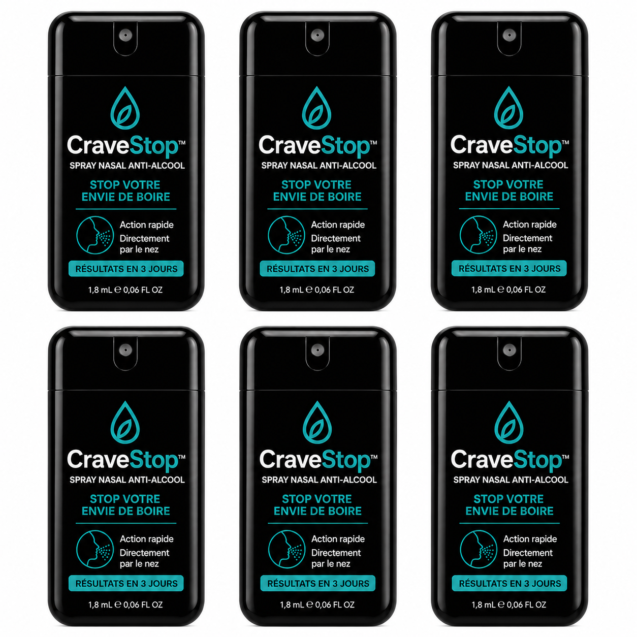 CraveStop™ Spray Nasal Anti-Alcool | Stop votre envie de boire en 3 jours !