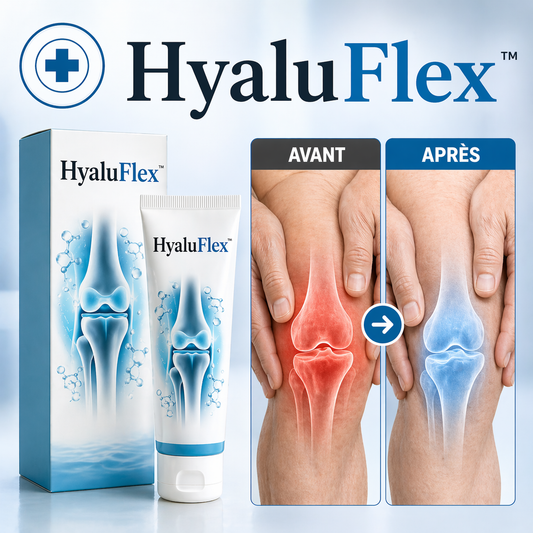 HyaluFlex™ Crème Articulaire à l'Acide Hyaluronique | Supprimez vos douleurs d'arthrose en 2 minutes chrono !