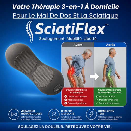 SciatiFlex™ Masseur Sciatique 3-en-1 | Supprime vos douleurs en 4 minutes chrono!