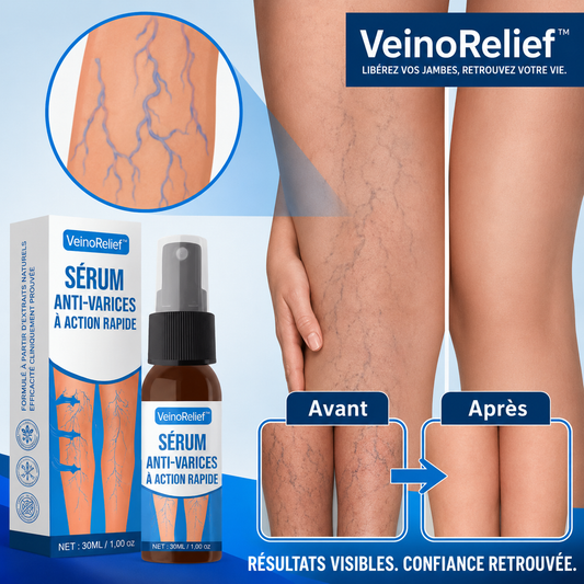VeinoRelief™ Sérum Anti-Varices à Action Rapide | Élimine 95% des varices visibles en 4 jours!
