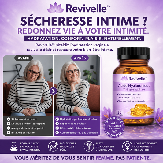 Revivelle™ Capsules Intimes Femme | Dites adieu à la sécheresse et retrouvez une intimité confortable !