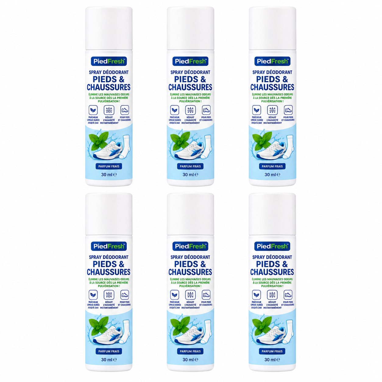 PiedFresh™ Spray Déodorant Pieds & Chaussures | Éliminez les mauvaises odeurs à la source dès la première pulvérisation !