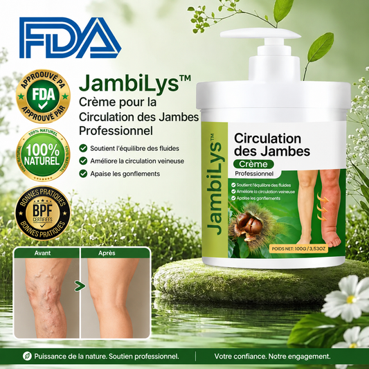 JambiLys™ Crème Anti-Gonflement Jambes Lourdes | Dégonflez vos jambes et retrouvez une sensation de légèreté dès les premières applications !