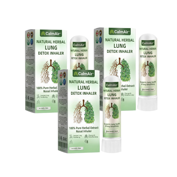 Inhalateur de détoxification pulmonaire CalmAir™ | 97 % de contaminants en moins : respirez librement en seulement 15 minutes !