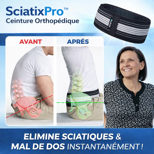 SciatixPro™ Ceinture Orthopédique | Soulagez votre sciatique et vos douleurs lombaires dès la première utilisation !