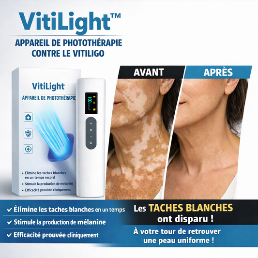 VitiLight™ Appareil de Photothérapie contre le Vitiligo | Réactivez la pigmentation de votre peau en quelques semaines !