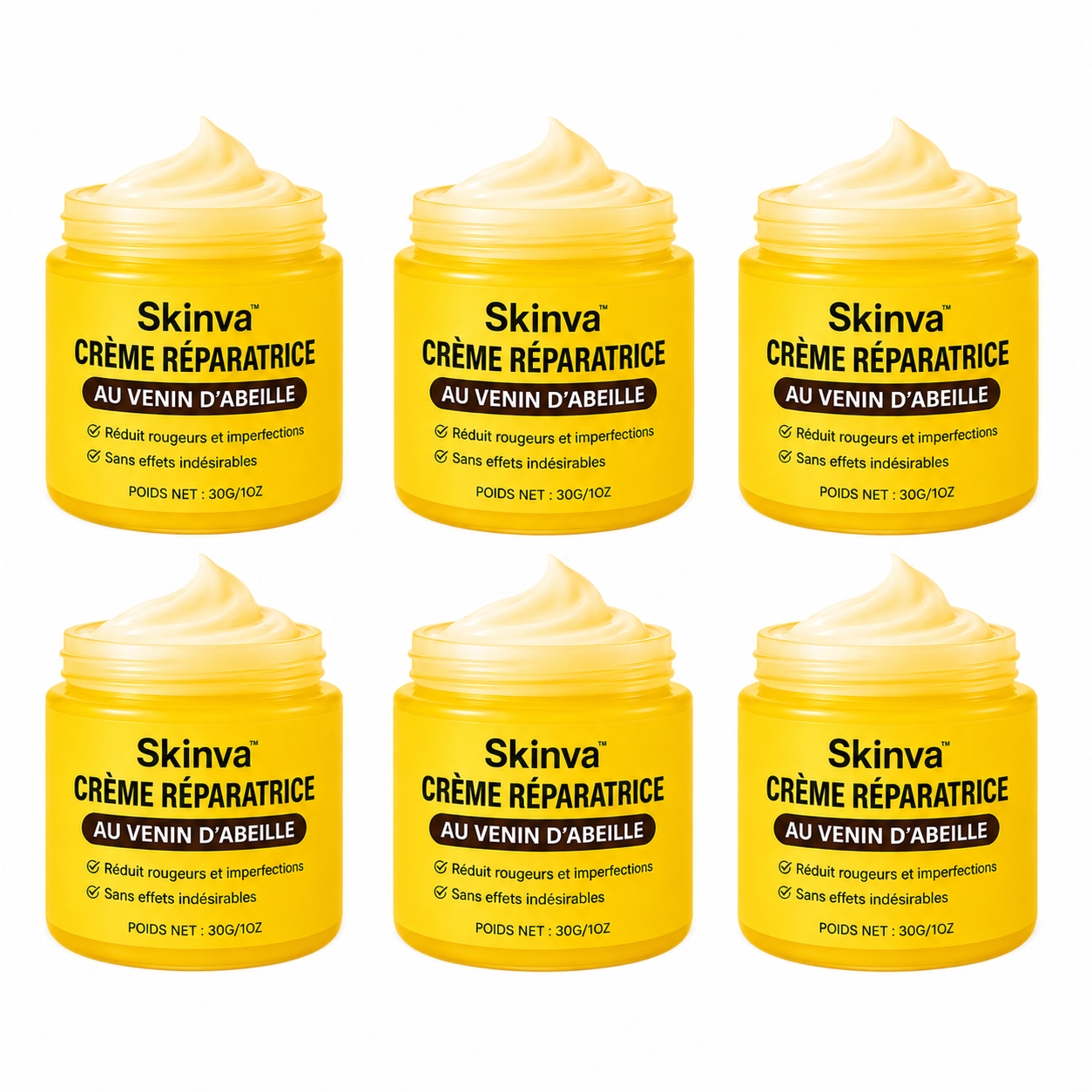 Skinva™ Crème Réparatrice au Venin d’Abeille | Efface rougeurs & imperfections en 3 jours!
