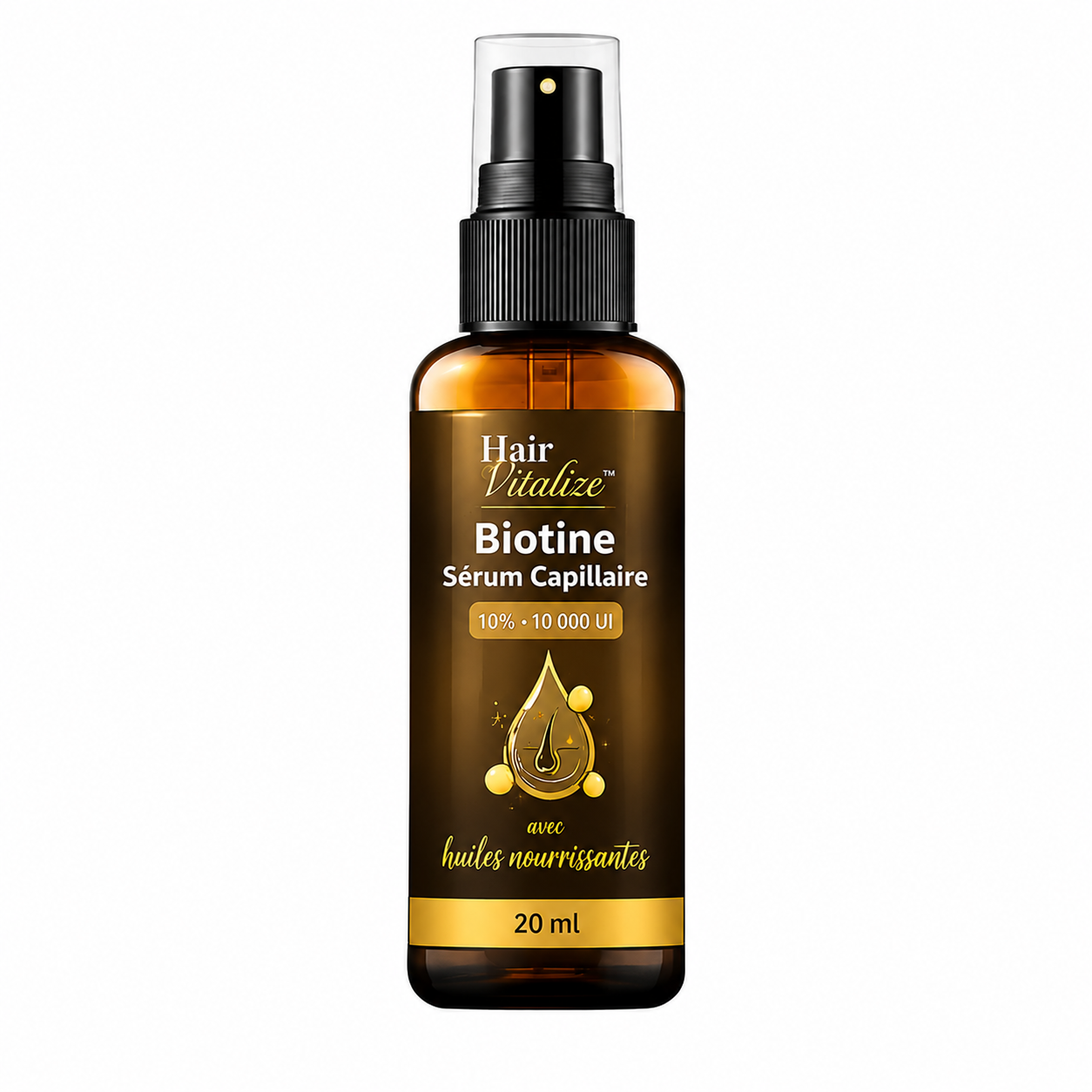 HairVitalize™ Spray Capillaire à la Biotine | Faites repousser vos cheveux en 10 minutes!