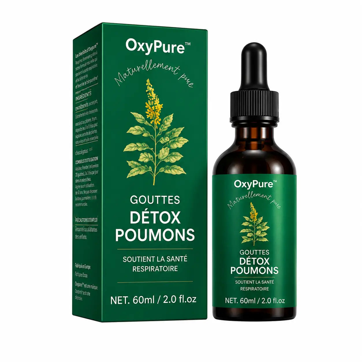 OxyPure™ Gouttes Détox Poumons | Nettoyez vos poumons naturellement et respirez mieux en seulement 7 jours !