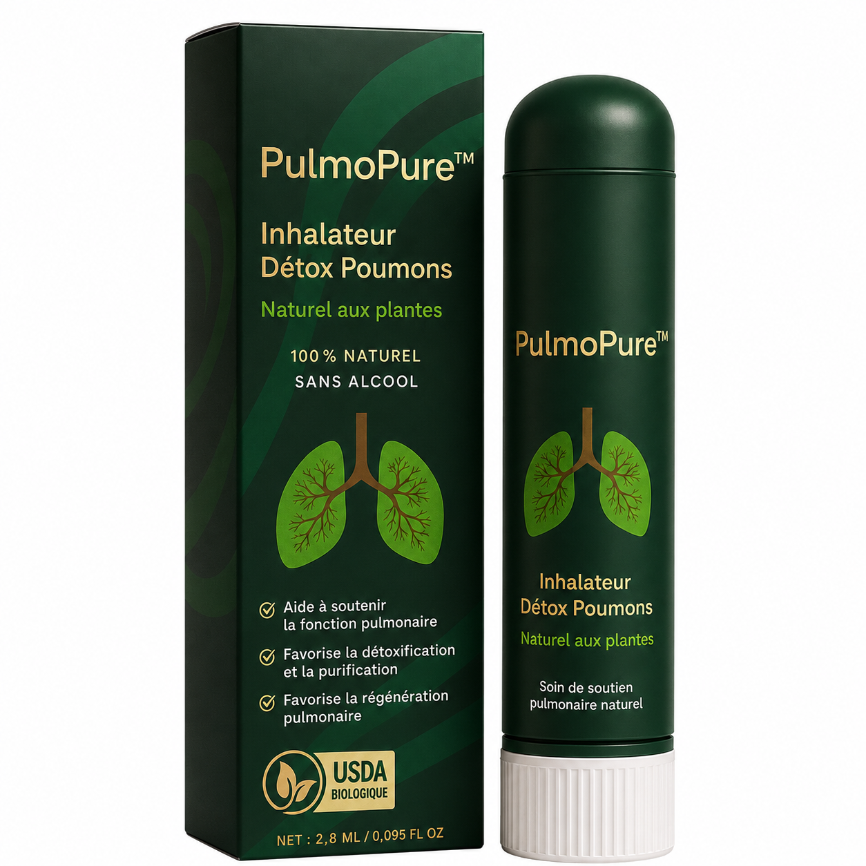 PulmoPure™ Inhalateur Détox Poumons | Décrassez vos poumons, dégagez vos bronches et retrouvez une respiration profonde dès les premières inhalations !