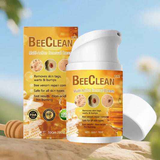 BeeClean™ Crème Réparatrice Venin d’Abeille | Élimine acrochordons, kératoses et verrues – sans brûlure ni cicatrice!