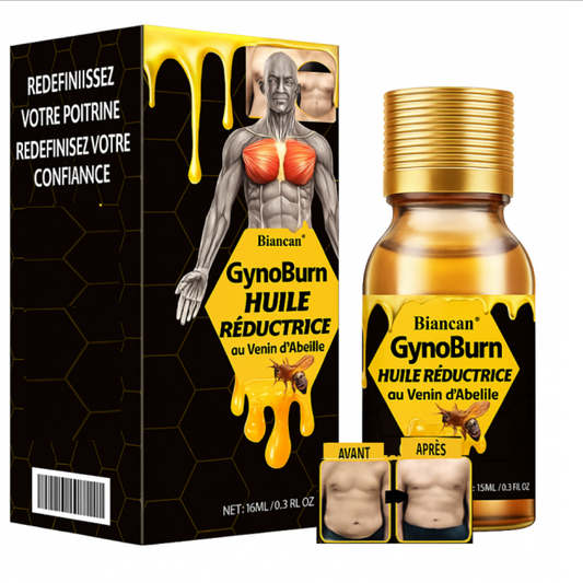 GynoBurn™ Huile Réductrice au Venin d’Abeille | Cible la gynécomastie et raffermit la poitrine masculine en 10 minutes!