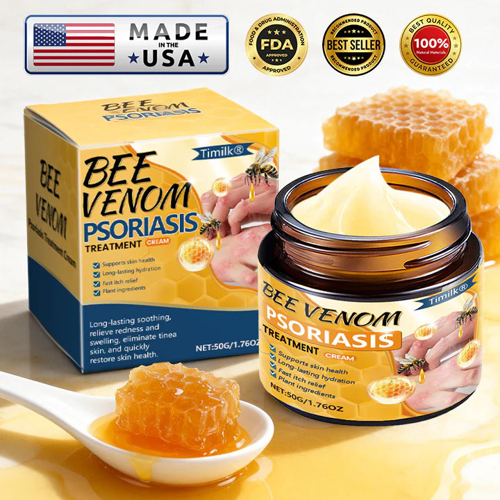 DermaVenom™ Crème Psoriasis au Venin d’Abeille | Éliminez plaques, démangeaisons et rougeurs en quelques minutes !