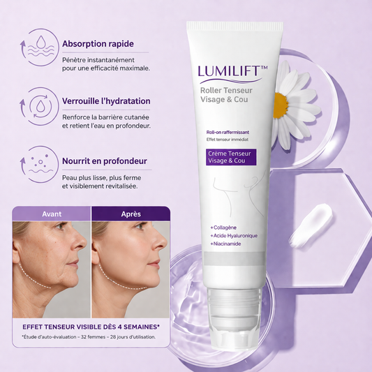 LumiLift™ Roller Tenseur Visage & Cou | Efface vos rides et lifte votre peau en 3 minutes chrono !
