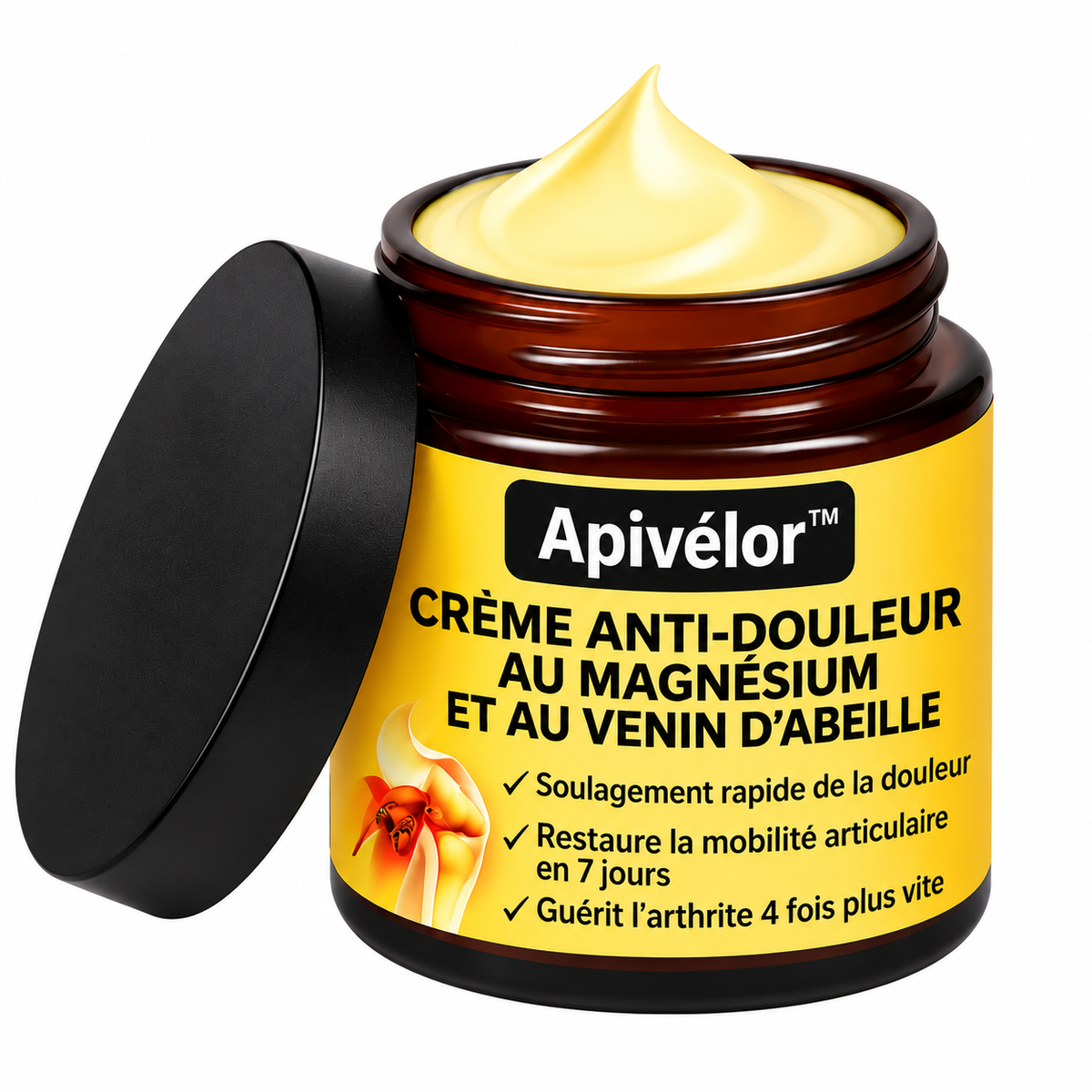 Apivélor™ Crème Anti-Douleur au Venin d’Abeille | Supprimez vos douleurs articulaires en quelques minutes !