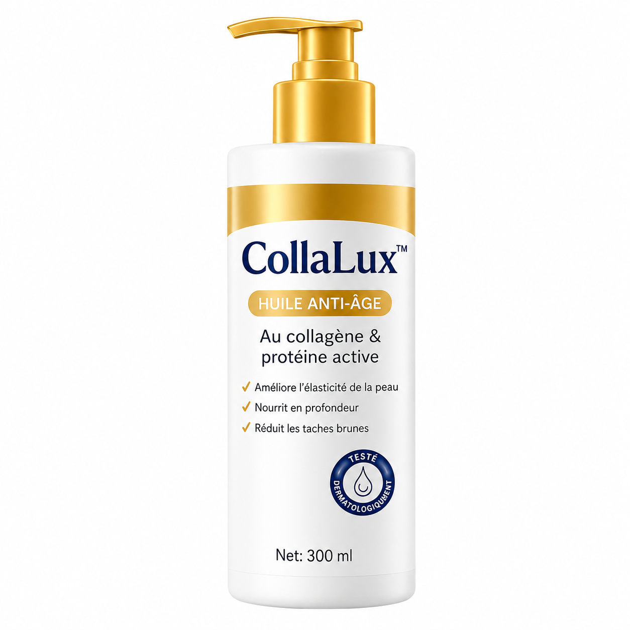 CollaLux™ Huile Anti-Âge | Lifte votre peau et élimine le relâchement jusqu’à 98 % en seulement 24 heures !