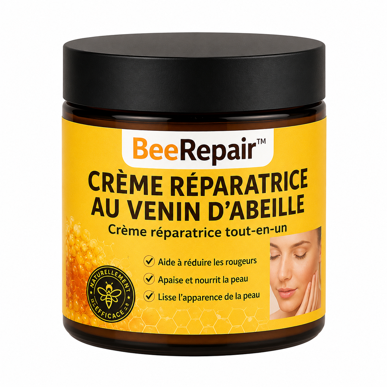 BeeRepair™ Crème Réparatrice au Venin d’Abeille | Élimine eczéma, boutons et rougeurs dès la première application!