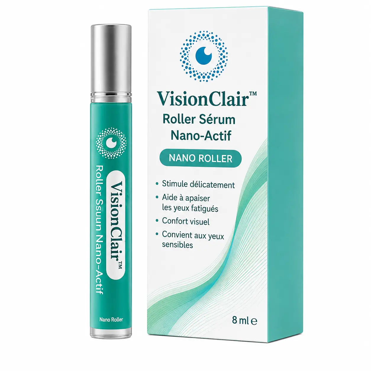 VisionClair™ Roller Sérum Nano-Actif | Apaisez vos yeux fatigués par les écrans et retrouvez un regard net en 1 minute !