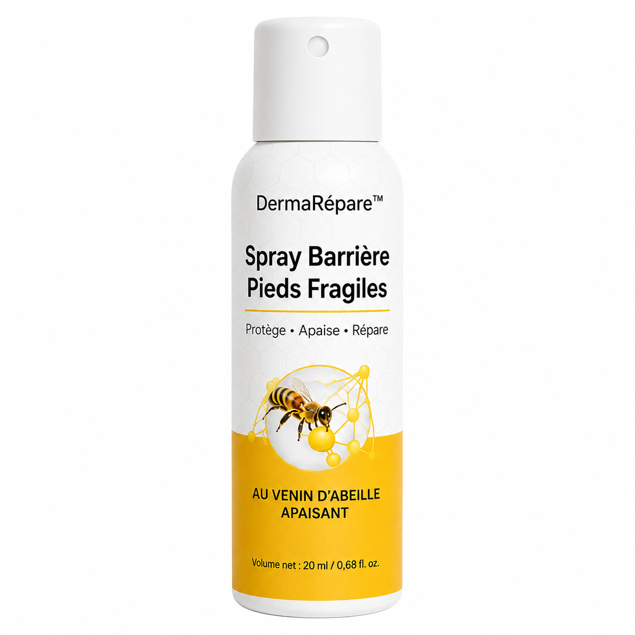DermaRépare™ Spray Barrière Pieds Fragiles | Réparez la peau abîmée et protégez fissures, coupures et blessures 24h !