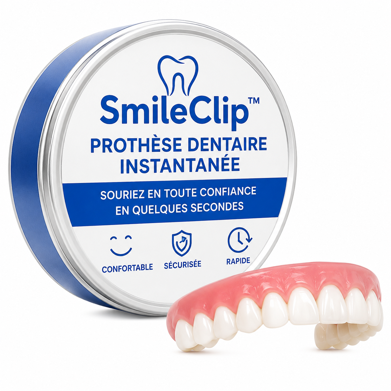 SmileClip™ Prothèse Dentaire Instantanée | Un sourire éclatant sans dentiste en 10 secondes !