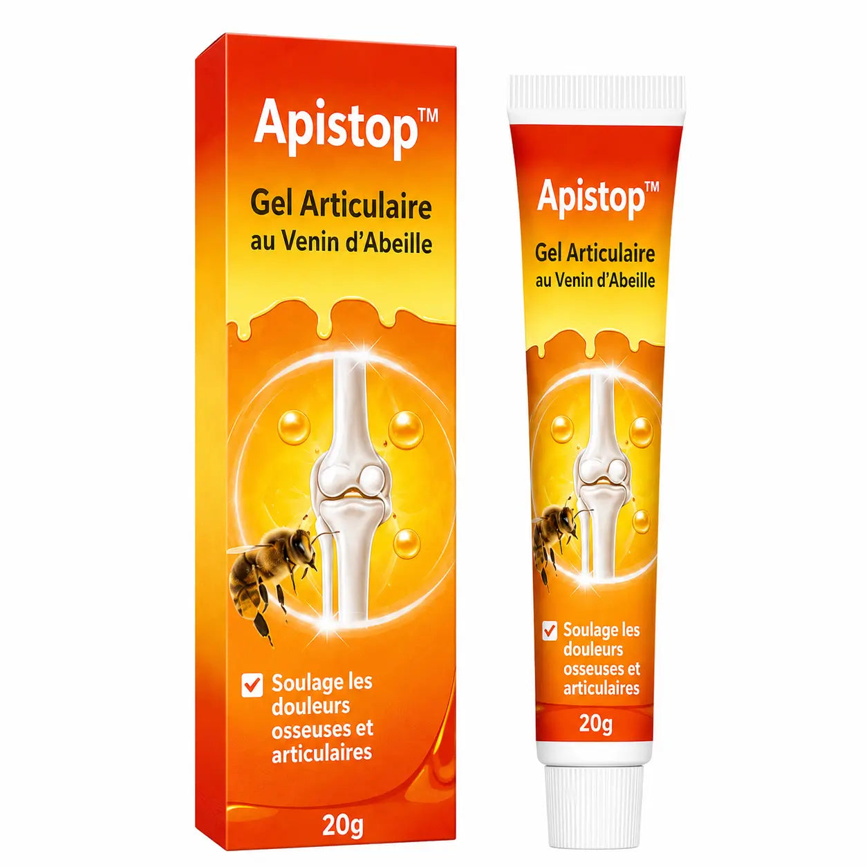 Apistop™ Gel Articulaire au Venin d’Abeille | Soulagez vos douleurs et retrouvez des articulations souples en quelques minutes !