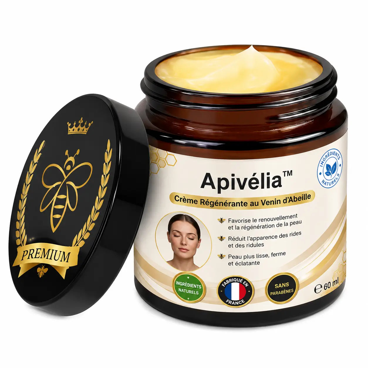 Apivélia™ Crème Régénérante au Venin d’Abeille | Répare votre peau en 24 heures!
