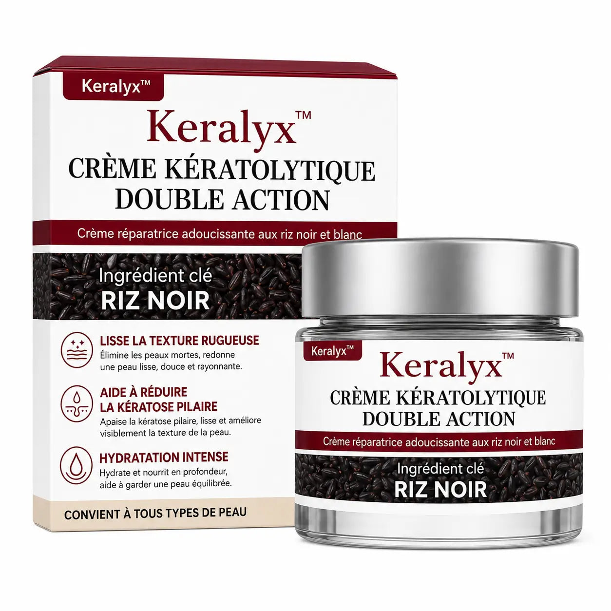 Keralyx™ Crème Kératolytique Double Action | Effacez les imperfections de la peau en 7 jours !
