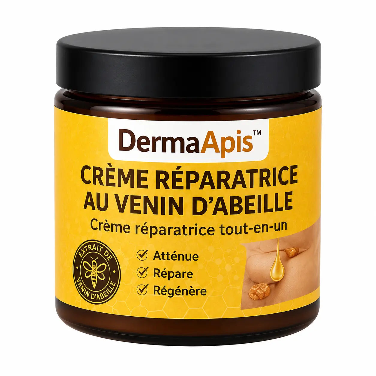 DermaApis™ Crème Réparatrice au Venin d’Abeille | Élimine eczéma, boutons et rougeurs dès la première application!